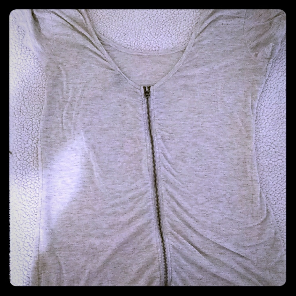 Gray zipper shirt